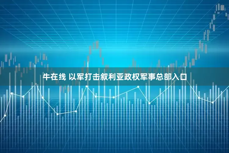 牛在线 以军打击叙利亚政权军事总部入口